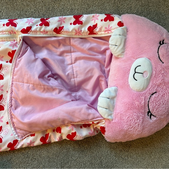 Happy Napper Pink Butterfly Kids Sleeping Bag - Picture 5 of 5